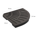 Umbrella Weight Plates 4 pcs Black Fan-shaped 56 kg