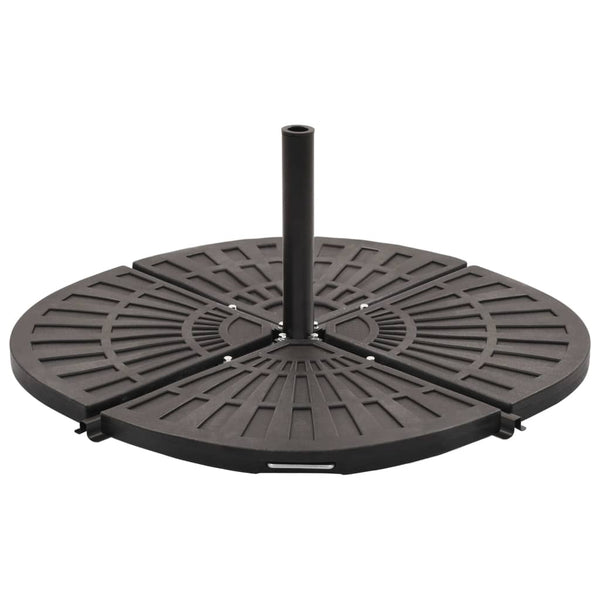  Umbrella Weight Plates 4 pcs Black Fan-shaped 56 kg