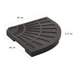 Umbrella Weight Plates 4 pcs Black Fan-shaped 80 kg