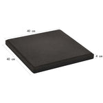 Umbrella Weight Plates 4 pcs Black Concrete Square 48 kg