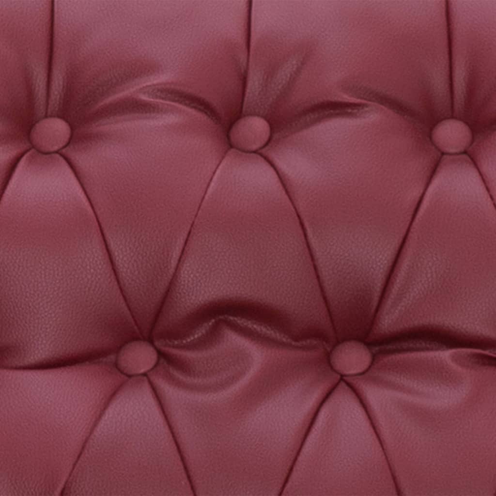 Reclining Chair Wine Red Faux Leather