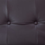 Sofa Bed with Armrest Brown faux Leather