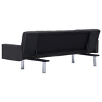 Sofa Bed with Armrest Dark Grey Polyester