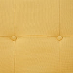 Sofa Bed with Armrest Yellow Polyester