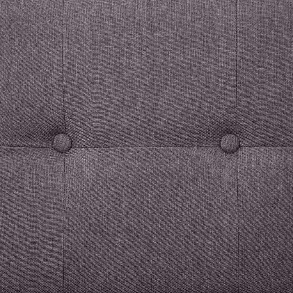 Sofa Bed with Armrest Taupe Polyester