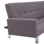 Sofa Bed with Armrest Taupe Polyester