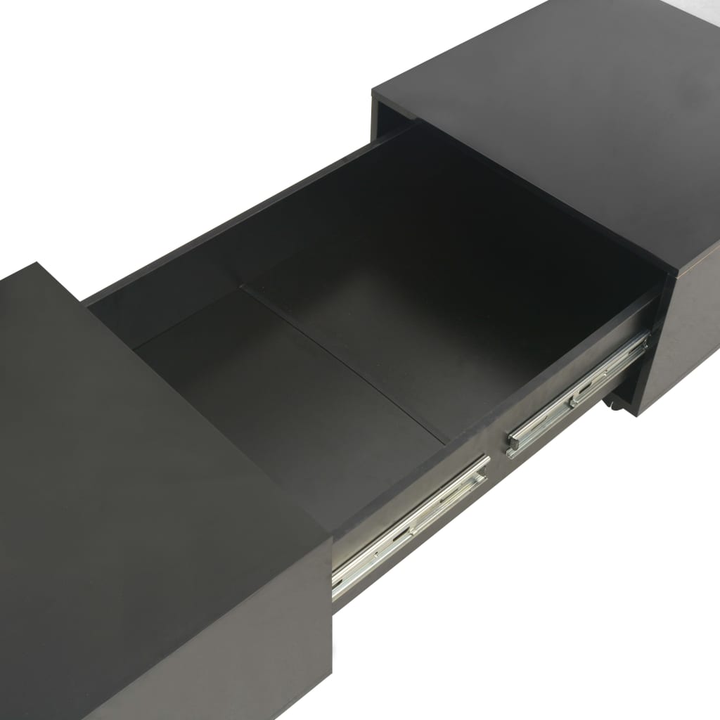 Coffee Table High Gloss Black 120x60x35 cm