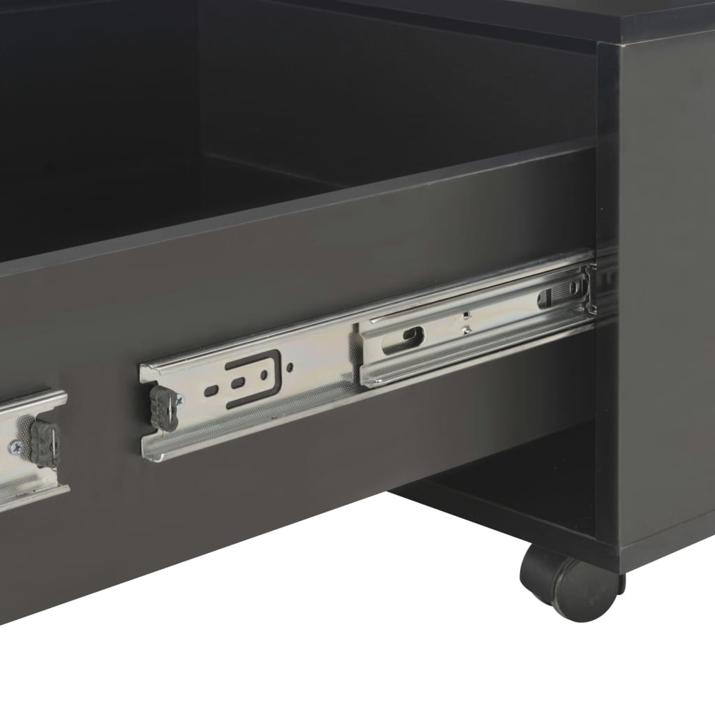 Coffee Table High Gloss Black 120x60x35 cm
