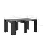 Etendable Dining Table High Gloss -Black