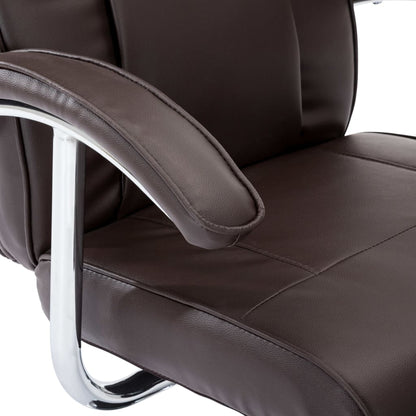 TV Armchair Brown Faux Leather