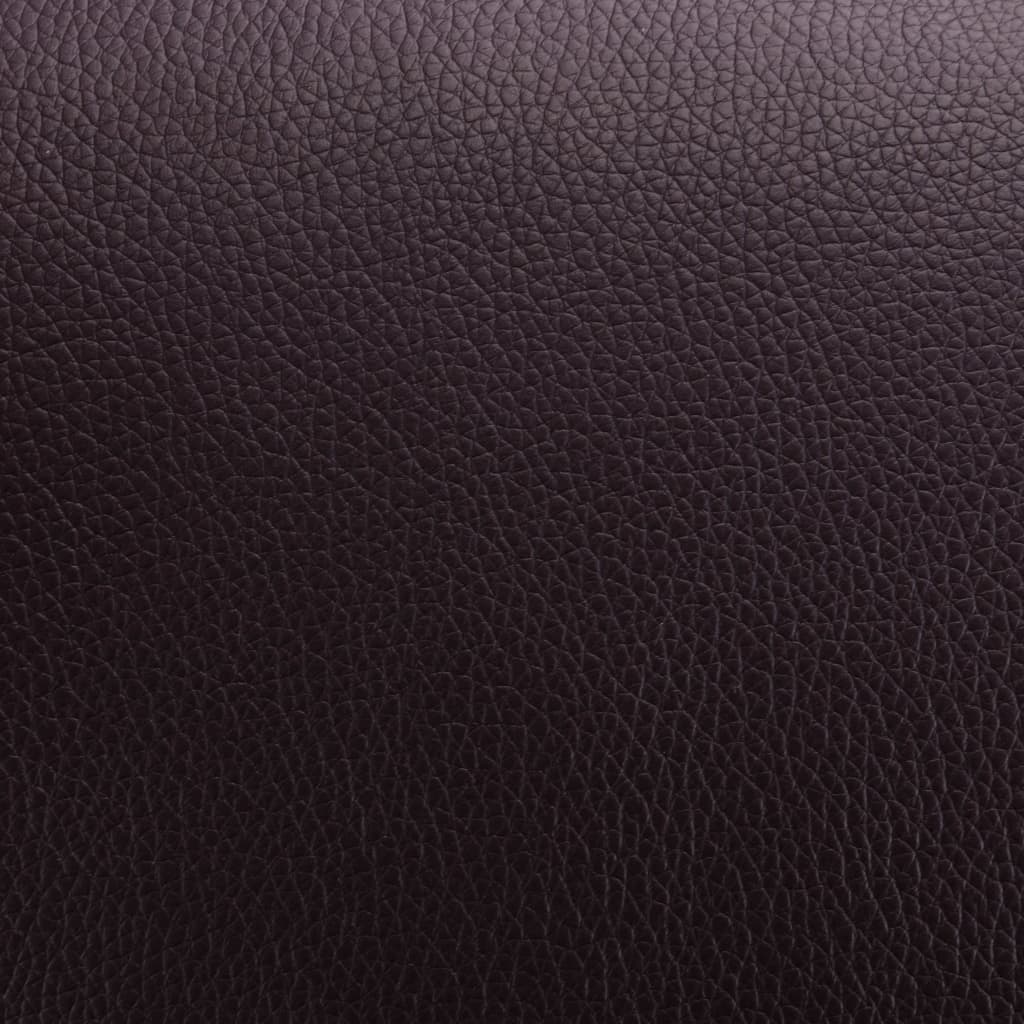 Reclining Chair with Footstool Brown Faux Leather