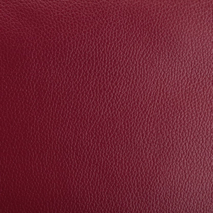 Reclining Chair with Footstool Wine Red Faux Leather