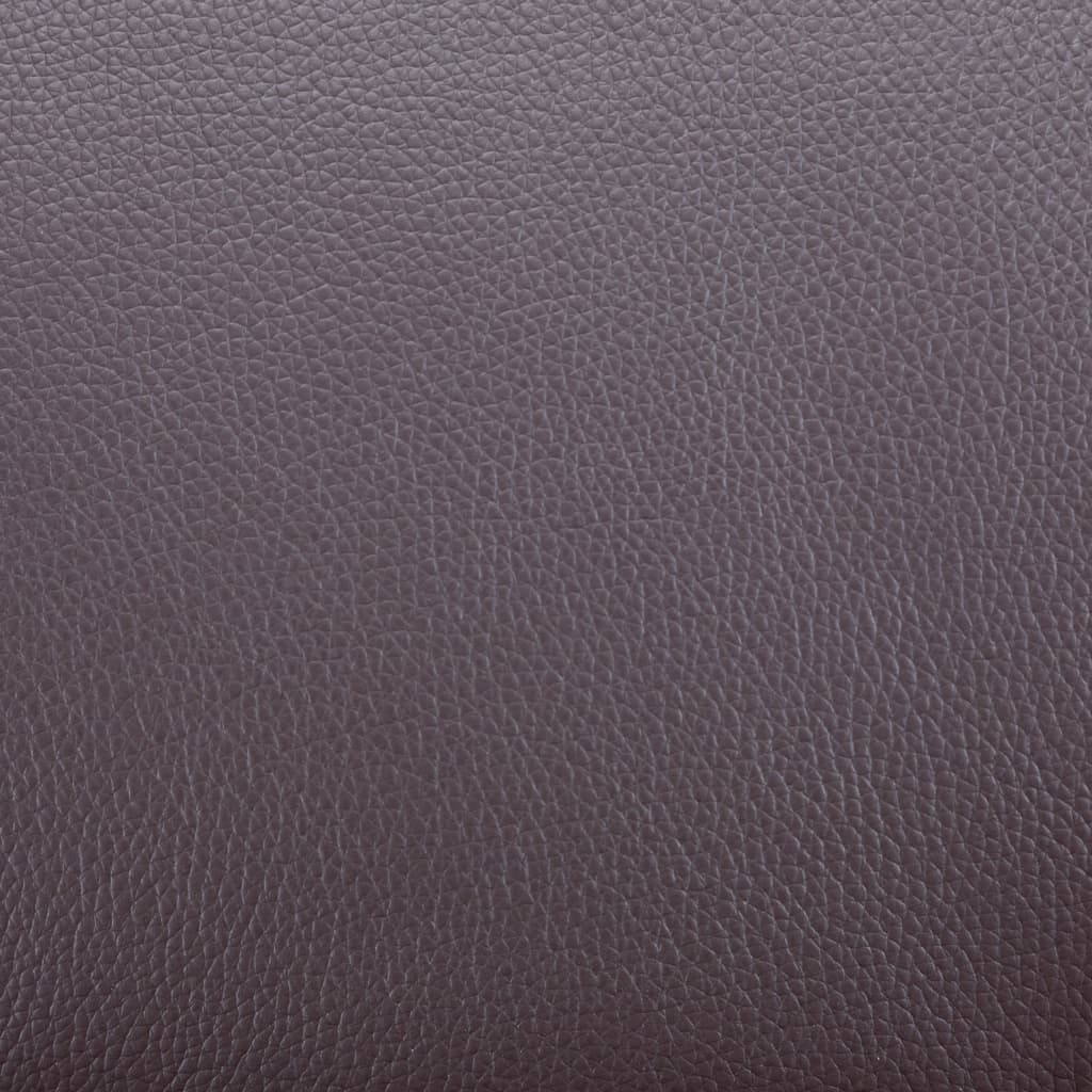 Armchair with Footrest Brown Faux Leather