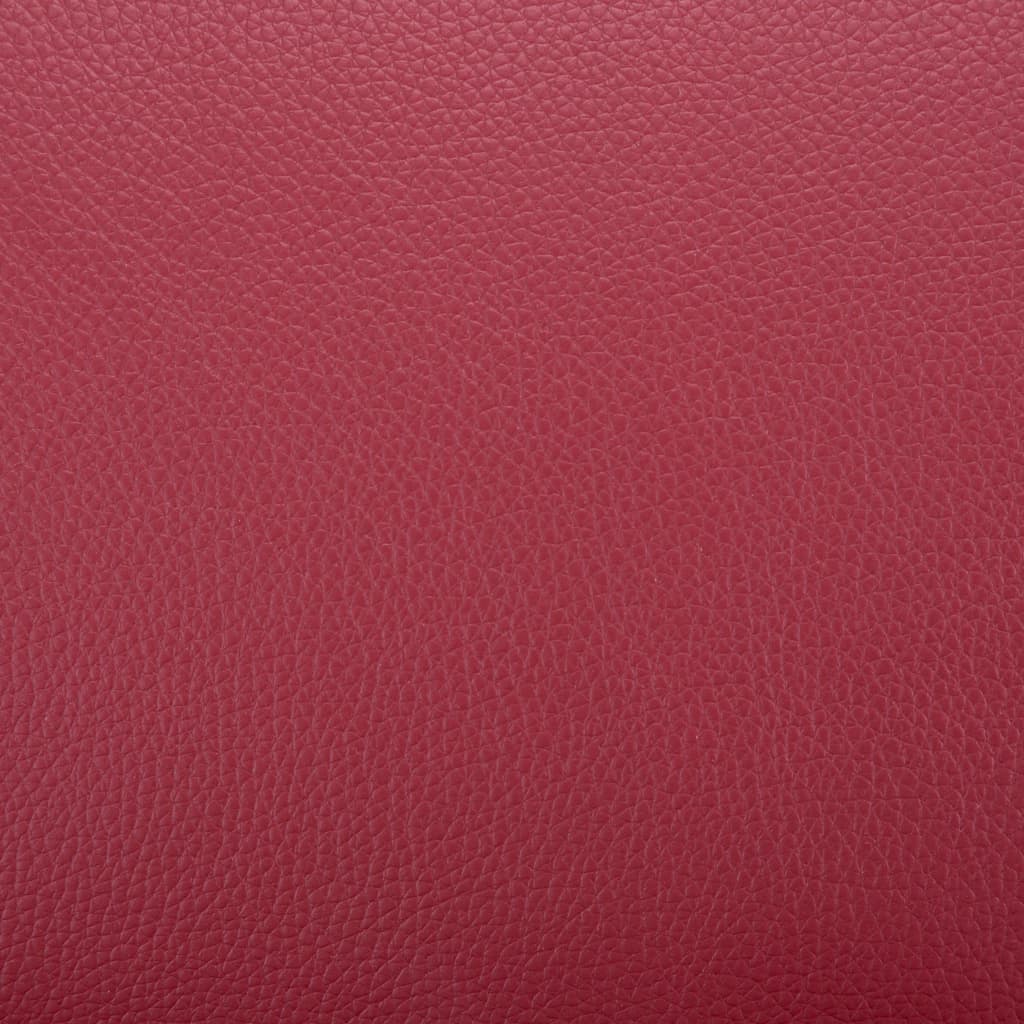 Armchair with Footrest Wine Red Faux Leather