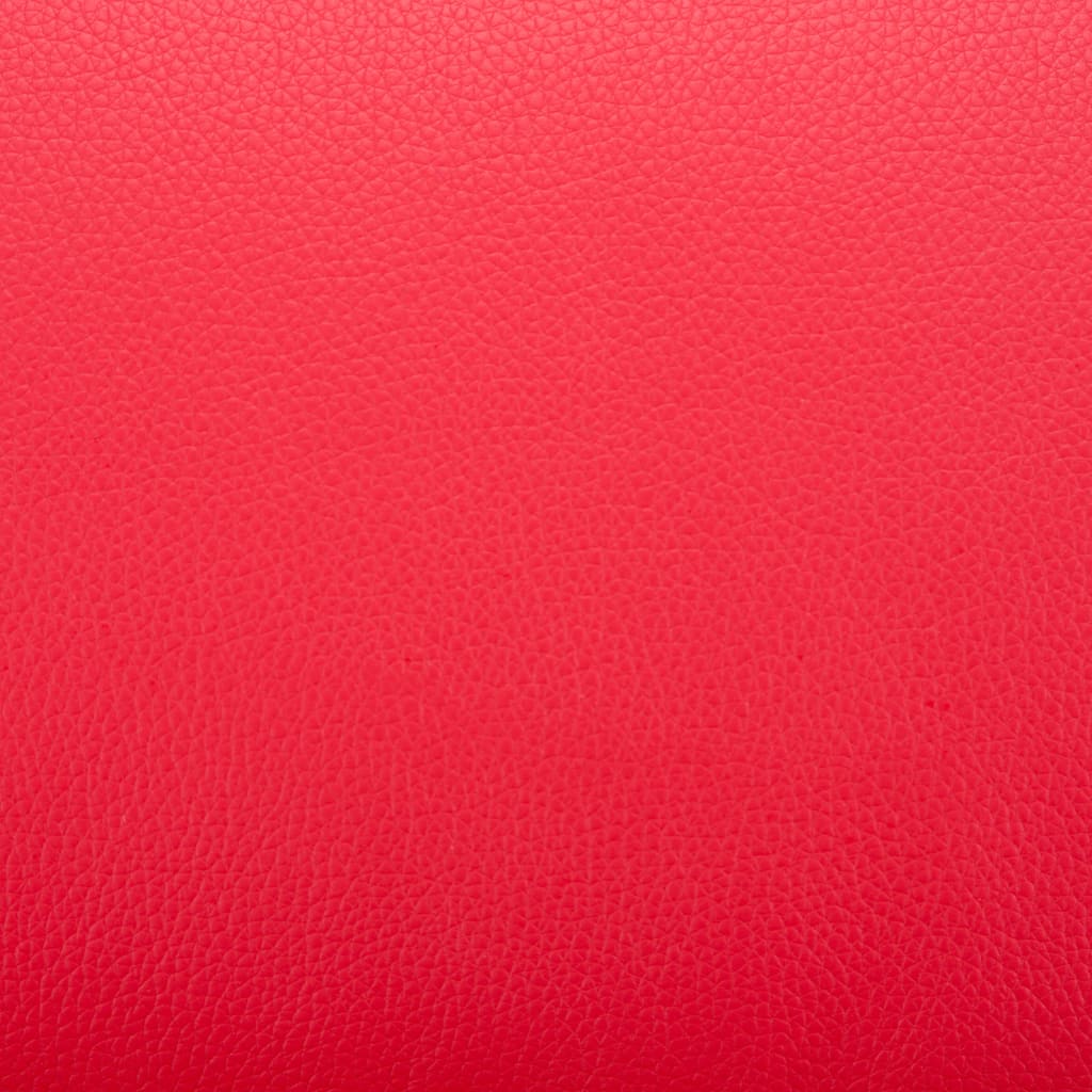 Armchair with Footrest Red Faux Leather