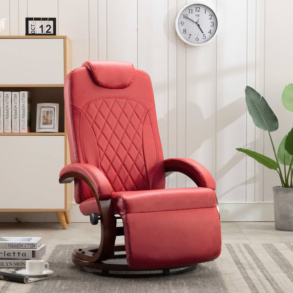  TV Recliner Red Leather