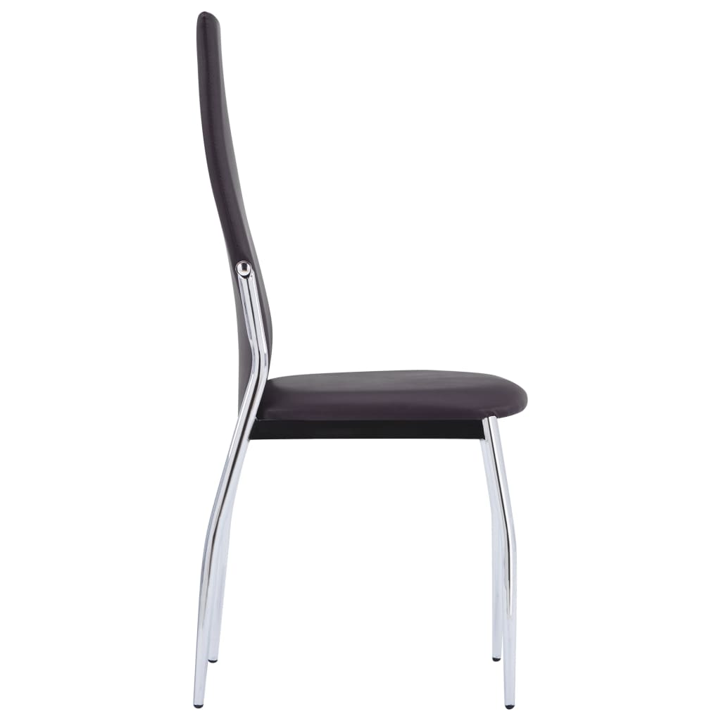 Dining Chairs 2 pcs Brown Faux Leather