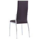 2 pcs Dining Chairs fauxx Leather Brown