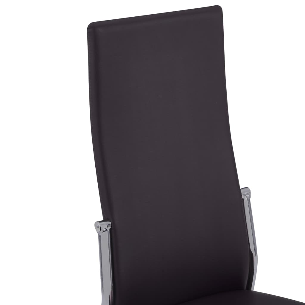Dining Chairs 2 pcs Brown Faux Leather