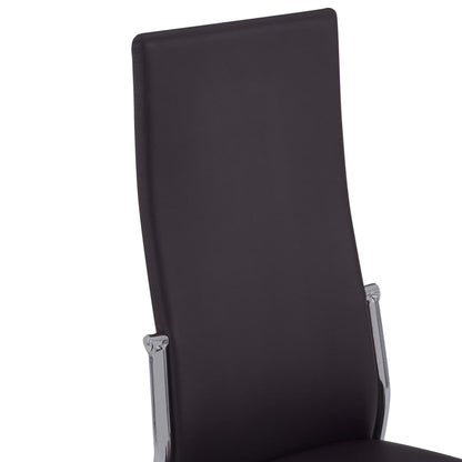Dining Chairs 2 pcs Brown Faux Leather