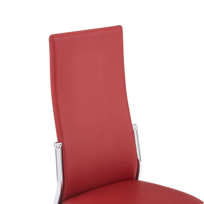 Dining Chairs 2 pcs Red Faux Leather