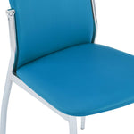 Dining Chairs 4 pcs Blue Leather