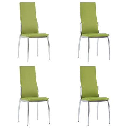 Dining Chairs 4 pcs Green Faux Leather