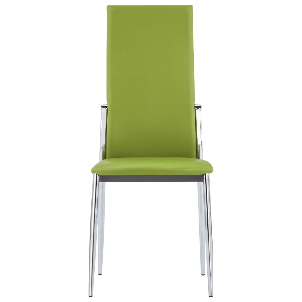 Dining Chairs 4 pcs Green Faux Leather