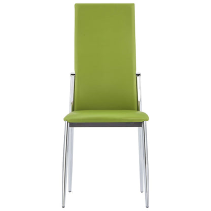 Dining Chairs 4 pcs Green Faux Leather