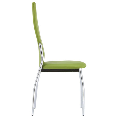 Dining Chairs 4 pcs Green Faux Leather