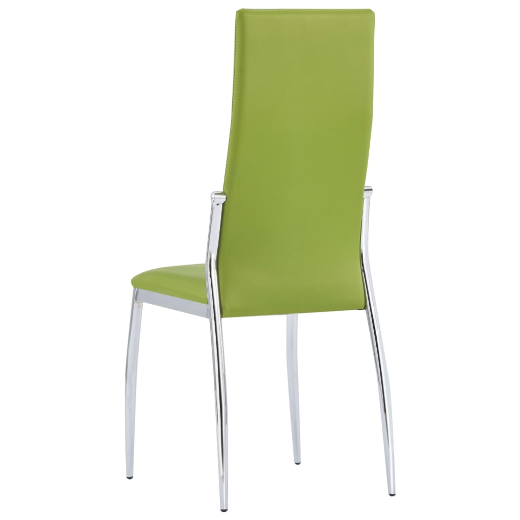 Dining Chairs 4 pcs Green Faux Leather