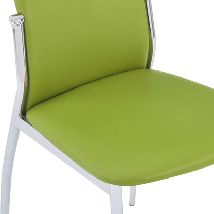 Dining Chairs 4 pcs Green Faux Leather
