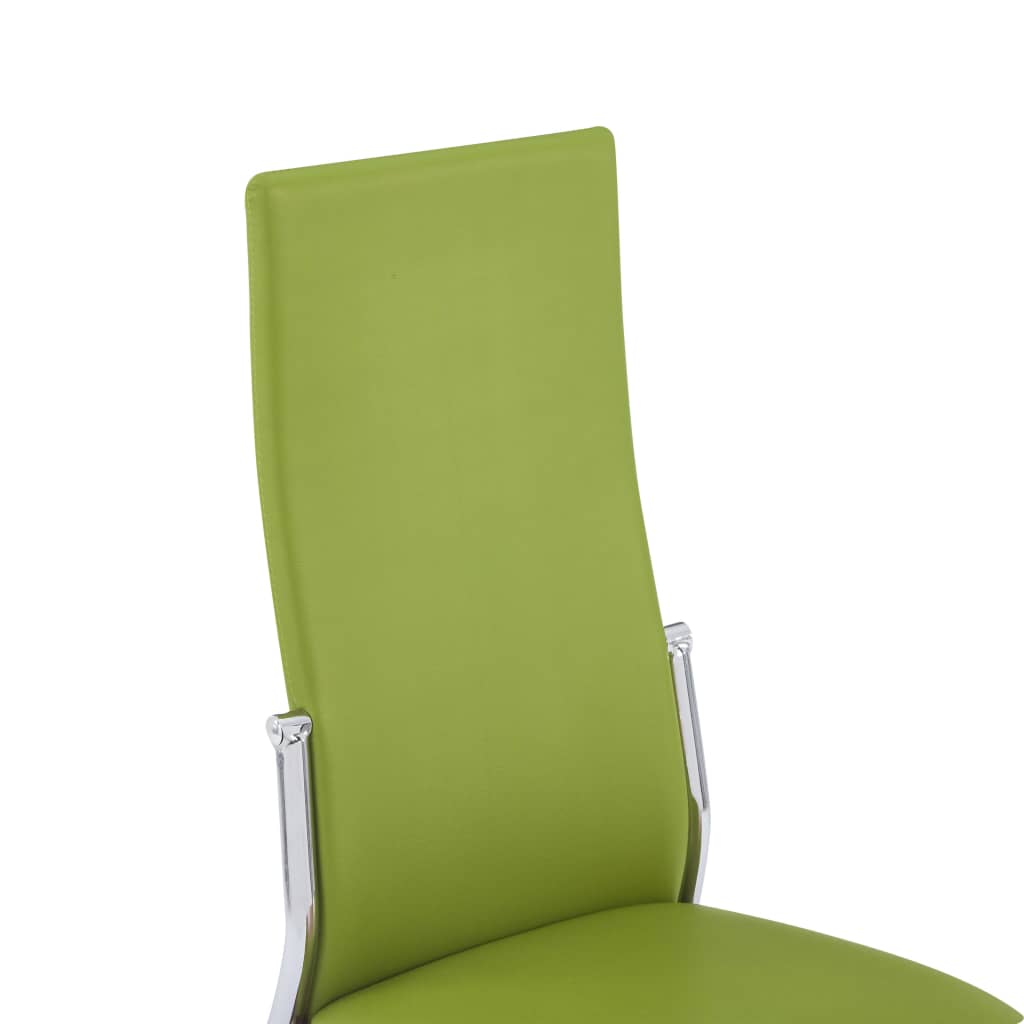 Dining Chairs 4 pcs Green Faux Leather