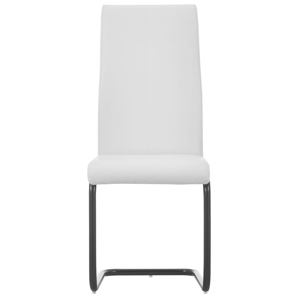 Dining Chairs 2 pcs White Faux Leather