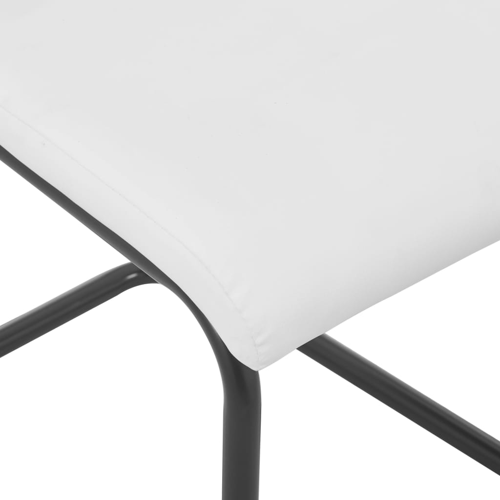 Dining Chairs 2 pcs White Faux Leather