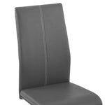Cantilever Dining Chairs 4 pcs Grey Leather
