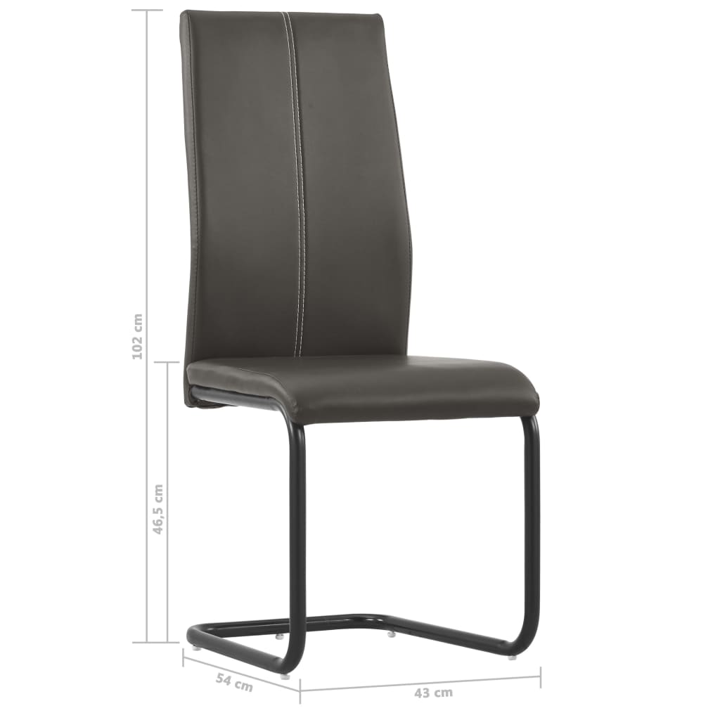 Dining Chairs 4 pcs Brown Faux Leather
