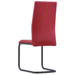 Dining Chairs 2 pcs Red faux Leather