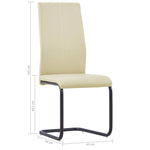 Dining Chairs 2 pcs Modern Cappuccino faux Leather