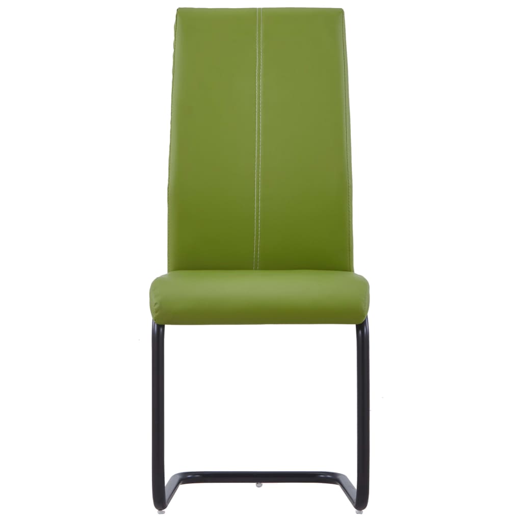 Dining Chairs 4 pcs Green Faux Leather