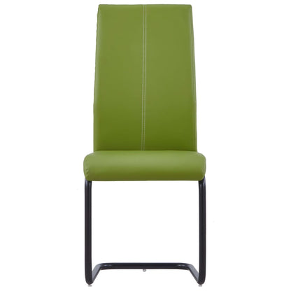 Dining Chairs 4 pcs Green Faux Leather