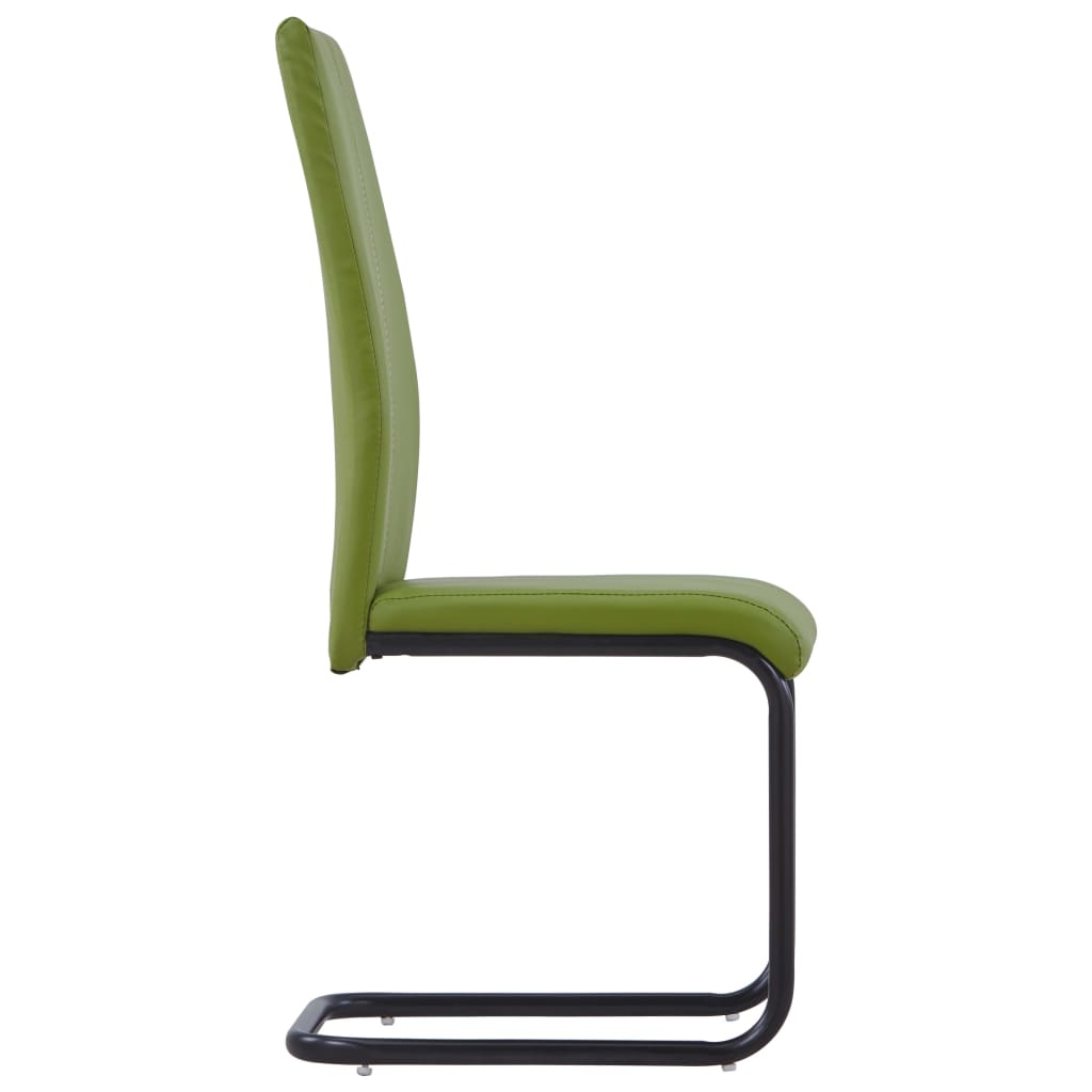 Dining Chairs 4 pcs Green Faux Leather
