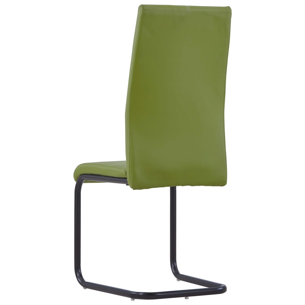 Dining Chairs 4 pcs Green Faux Leather