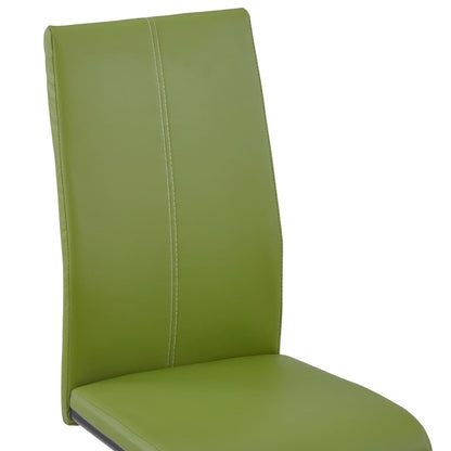 Dining Chairs 4 pcs Green Faux Leather