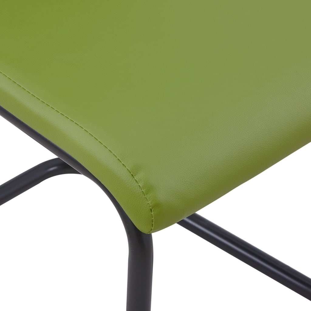 Dining Chairs 4 pcs Green Faux Leather