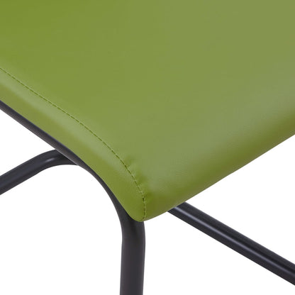 Dining Chairs 4 pcs Green Faux Leather