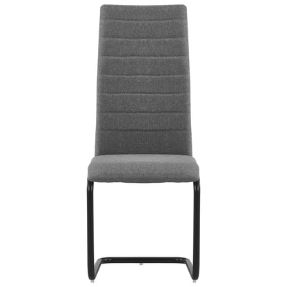 Dining Chairs 4 pcs Light Grey Fabric