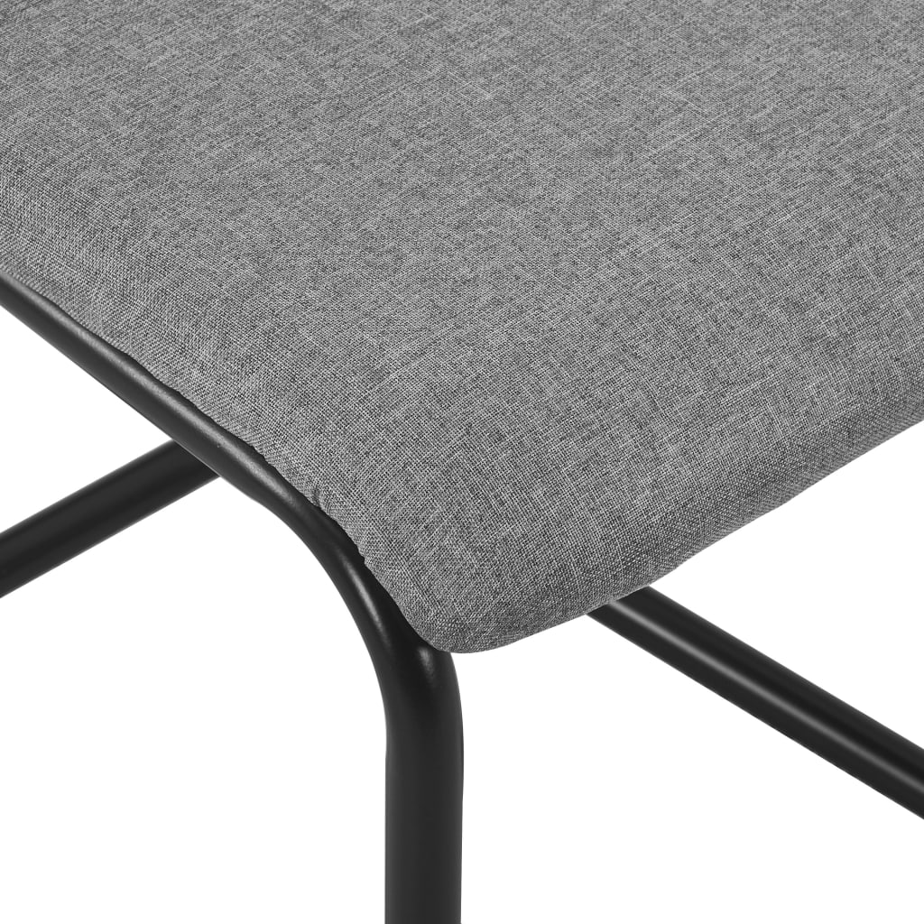 Dining Chairs 4 pcs Light Grey Fabric