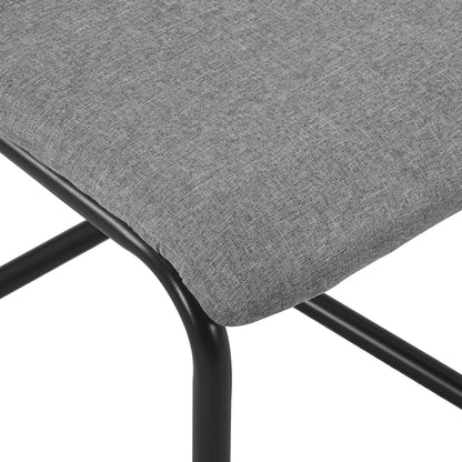 Dining Chairs 4 pcs Light Grey Fabric