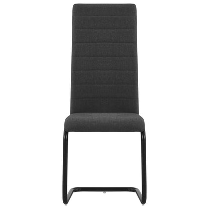 Dining Chairs 2 pcs Dark Grey Fabric